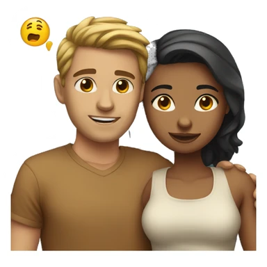 Girl with boyfriend  sticker