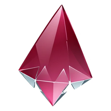 dark red/pink broken glass shard sticker