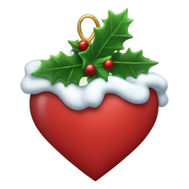 Christmas heart sticker