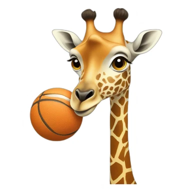 giraff eating a ball sticker