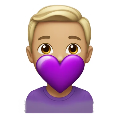 pala con corazon morado sticker