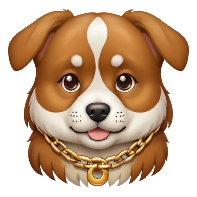 Dog wearing chain  sticker