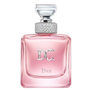 expensive dior perfume with baby pink sparkles sticker