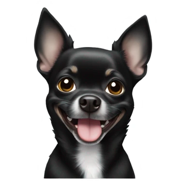  Happy black chihuahua  sticker