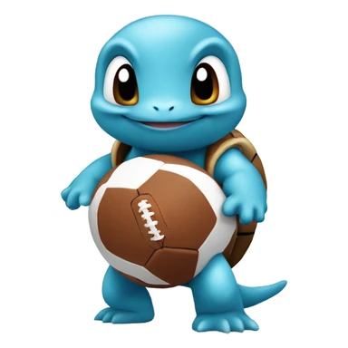 squirtle holding football sticker