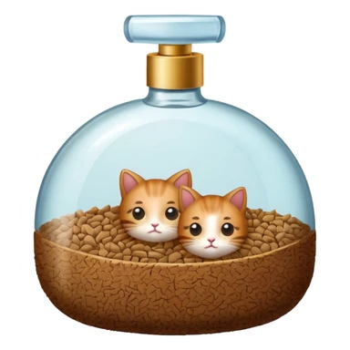 Kitty litter perfume sticker