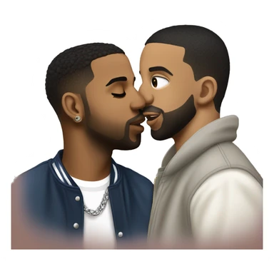 Drake kissing Kendrick Lamar sticker