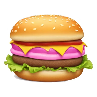 Pink cheeseburger  sticker