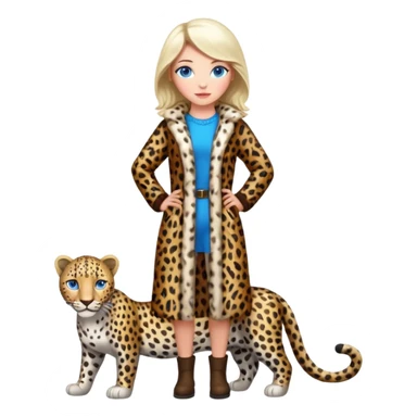  Snow blue eyes leopard-whole body sticker