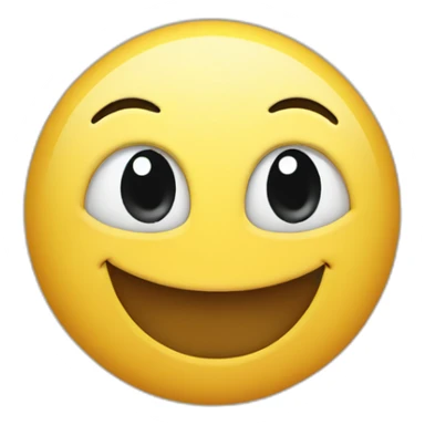 Smily emoji who look left and have a false smile  sticker