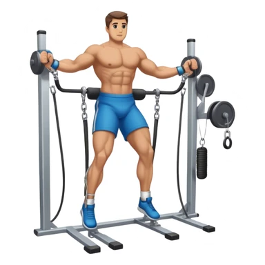 standing cable-machine-leg-raise with ankle-cuffs sticker