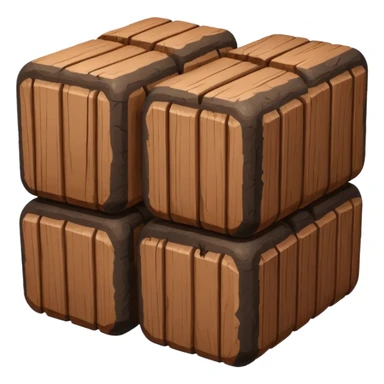 WOODEN briquette sticker