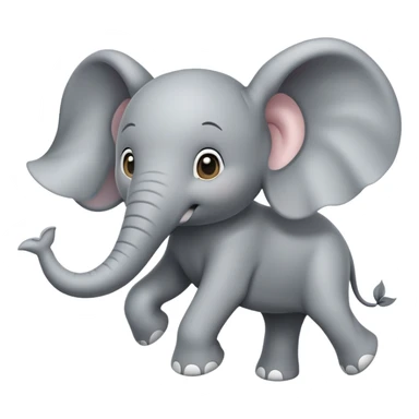 flying elephant sticker