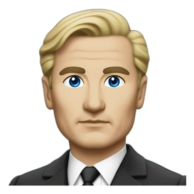 Mustafa kemal ataturk blue eyes blonde hair sticker