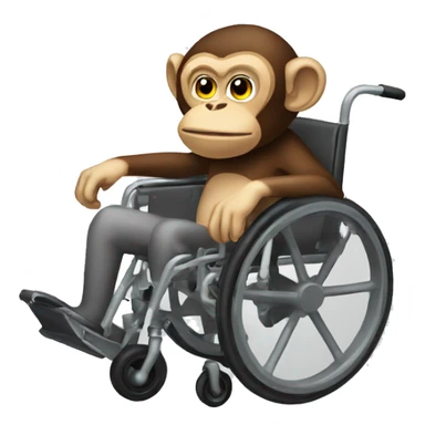 Monkey wheelchair sticker