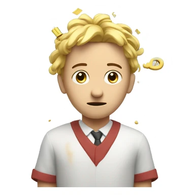 Confused Student with paragraph Symbols (articles of law)  flying around their Head  sticker