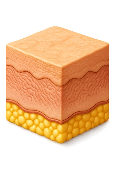 emoji stile iphone di porzione di epidermide umana, iperrealistica 4k sticker