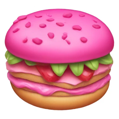 Pink food sticker