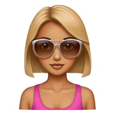 Girl outdoors with sunglasses sticker