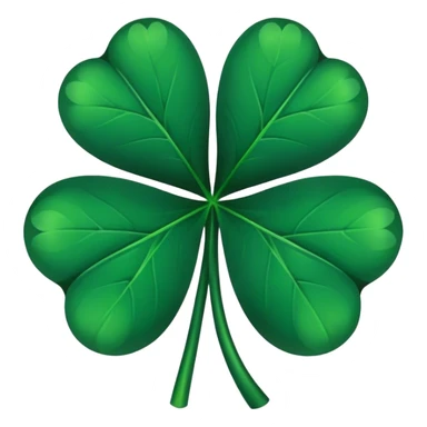 dark emerald four leaf clover sticker