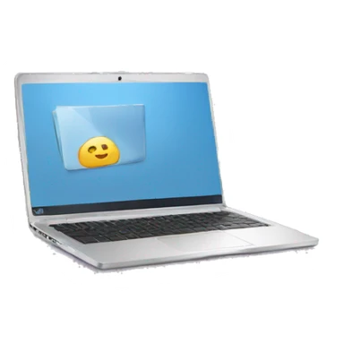 laptop showing a website sticker