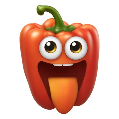 Pepper with face sticker