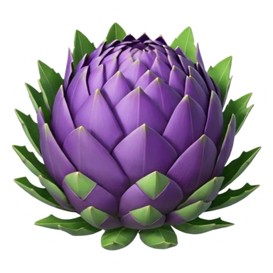 un carciofo viola e verde sticker