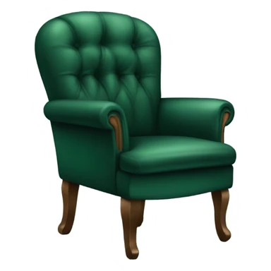 Dark green classic chair sticker