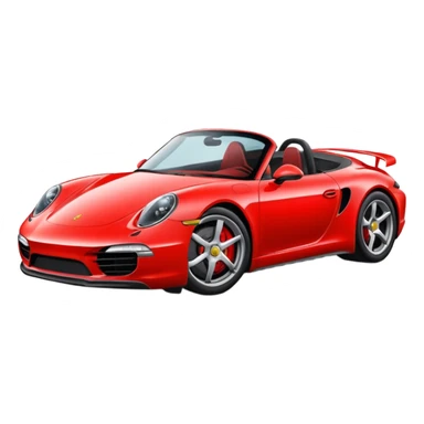 Porche rouge émoji sticker
