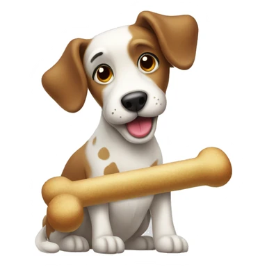 Christmas dog with a bone sticker