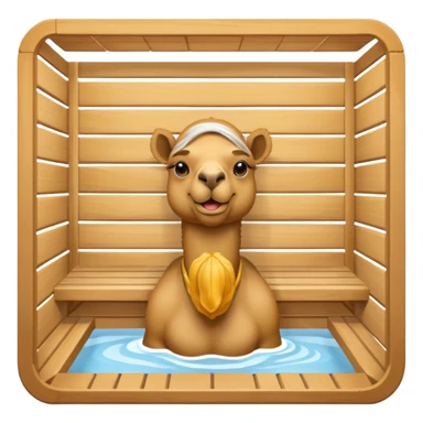Camel in sauna sticker