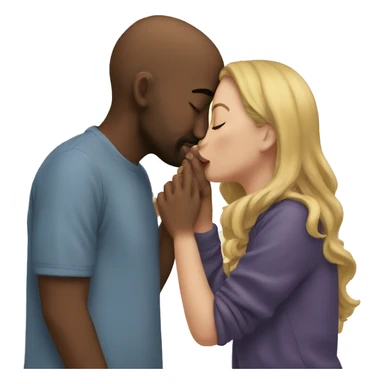 two people kissing sticker