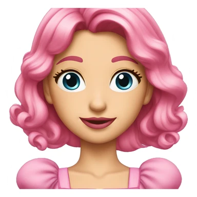 Cenicienta con el pelo suelto y rosado  sticker