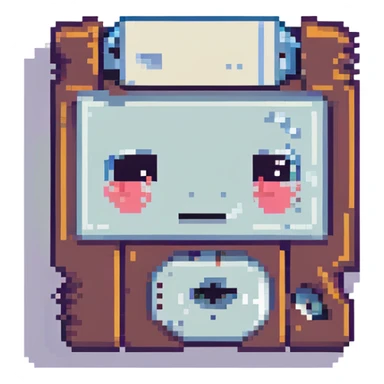 Sad floppy disk  sticker