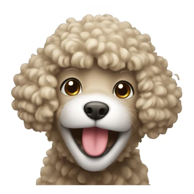 Pudel laughting sticker