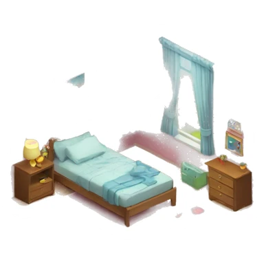 kids bedroom isometric sticker
