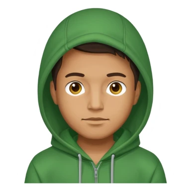 man with green hoodie sticker