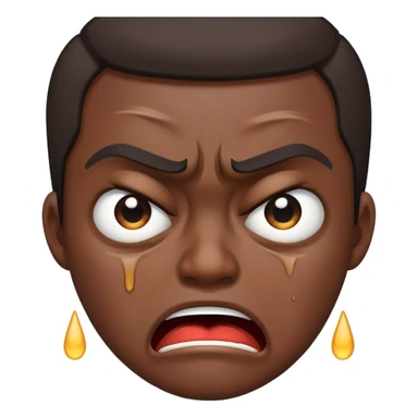 angry face crying  sticker