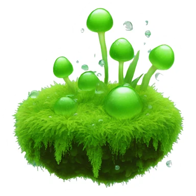 Dewdrops and moss sticker
