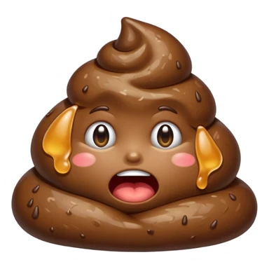 a poop crying sticker