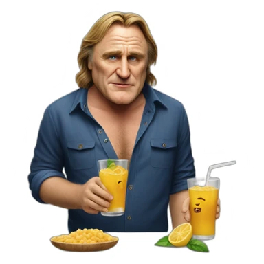 Gérard depardieu drink a berr sticker