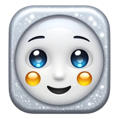 white glory glitter sticker