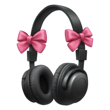 Headphones with bows  sticker