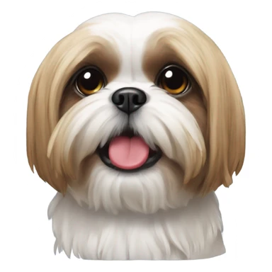Shih tzu with 🎾in mouth  sticker