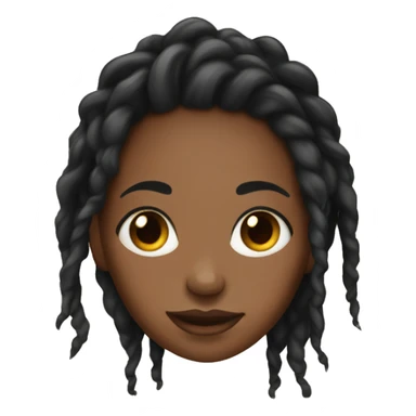 Black girl with locs  sticker