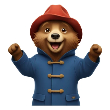 Paddington bear looking excited  sticker