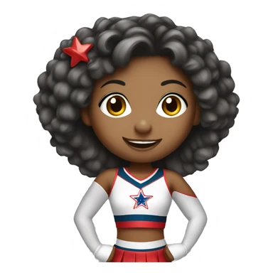 All star cheerleader girl sticker