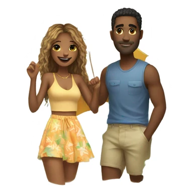 couple summer vibes sticker