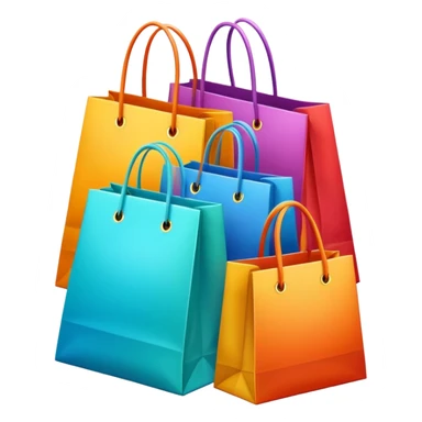 pile of luxury shopping bags sticker