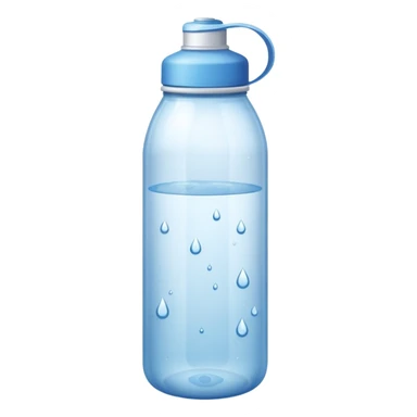 Water bottle emoji bottle sticker